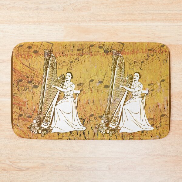 Item preview, Vintage harpist woman designed and sold by Artbellachi.