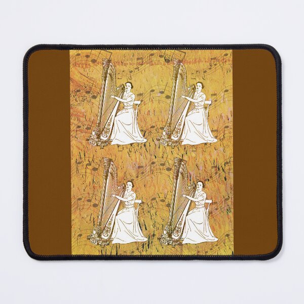Item preview, Vintage harpist woman designed and sold by Artbellachi.