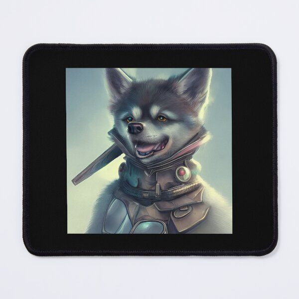Item preview, AI Generated Art, War Husky/Pomsky designed and sold by RabbitHoleMI.