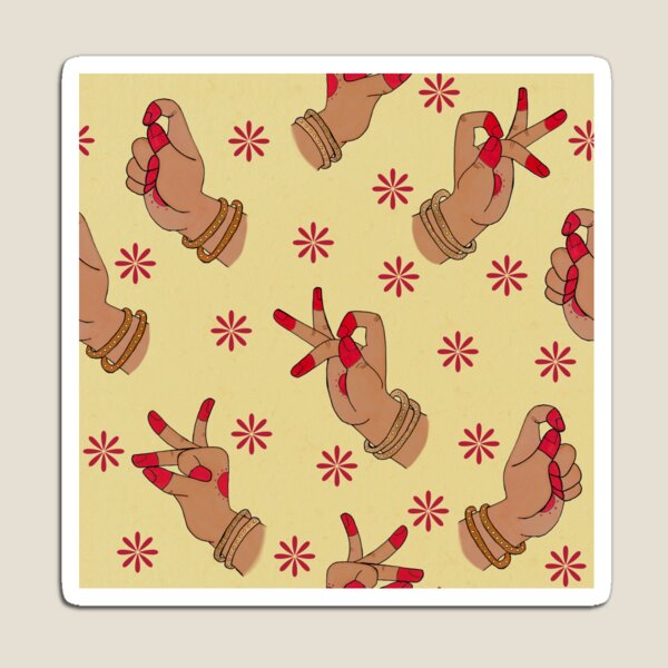 "Bharatanatyam mudras, Indian classical dance" Magnet for Sale by ...