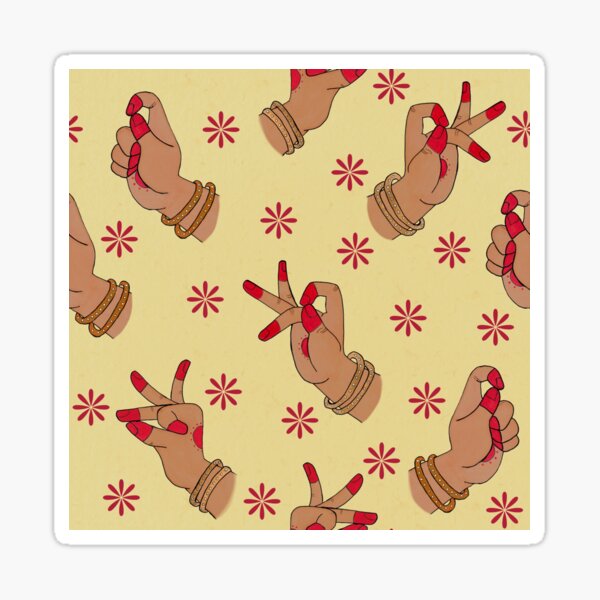 "Bharatanatyam mudras, Indian classical dance" Sticker for Sale by ...