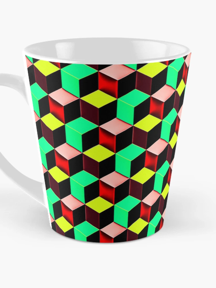 Thumbnail 3 of 4, Coffee Mug, Color Combination Pattern, Retro Abstract Multi Color Pattern designed and sold by Mr-true-design.