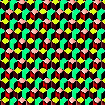 Artwork thumbnail, Color Combination Pattern, Retro Abstract Multi Color Pattern by Mr-true-design