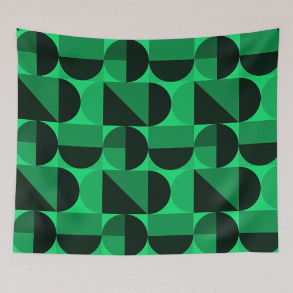 Item preview, Darkest Green and Light Green Geometric Patterns designed and sold by atroffire.
