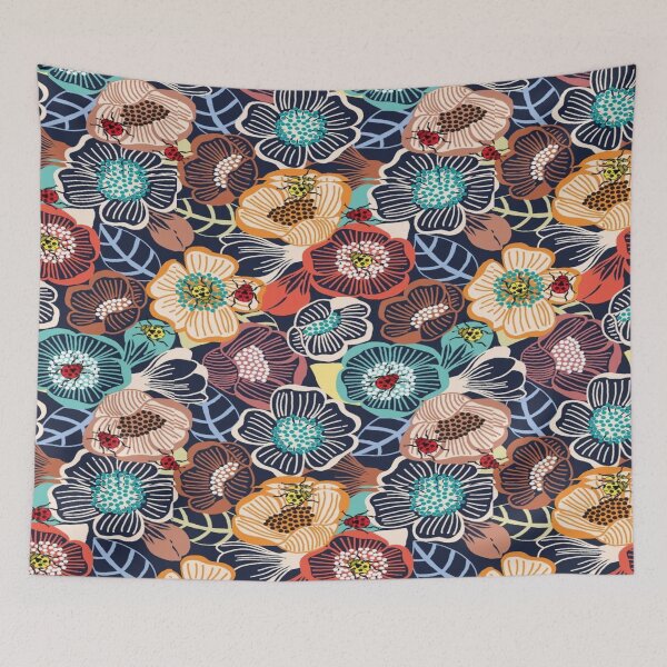 Item preview, Colored spring flower pattern designed and sold by small-drawing.