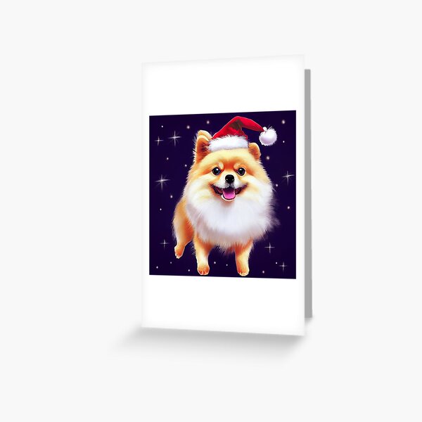 Christmas Pomeranian - Perfect For Animal Lovers Greeting Card