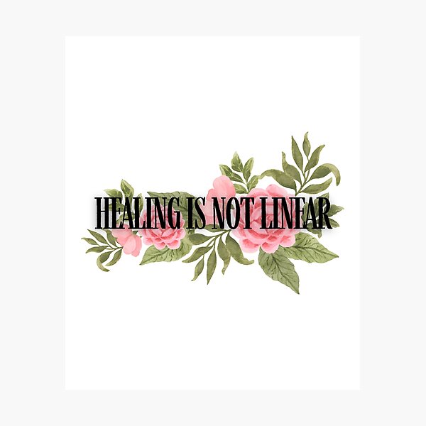 Item preview, Healing is not linear flower floral designed and sold by Nepaz-Designs.