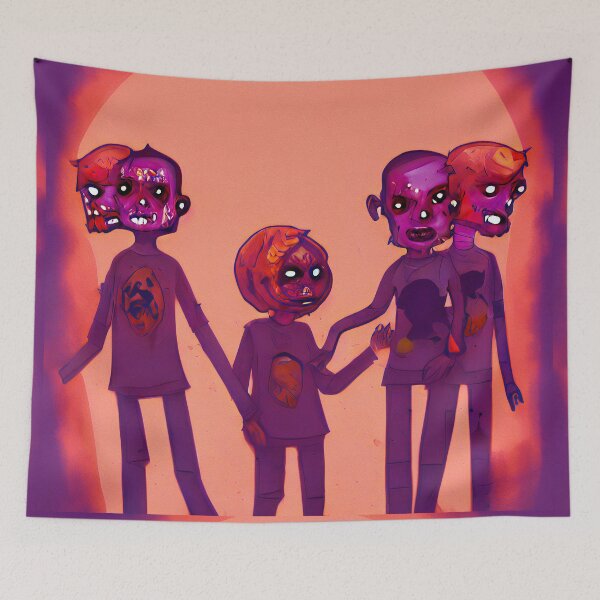 Item preview,  Zombie kids gang  designed and sold by RebelPurpleGirl.