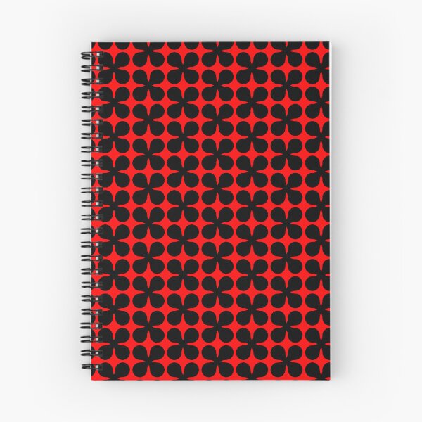 Item preview, Black and red seamless flower pattern designed and sold by Ray Loka.