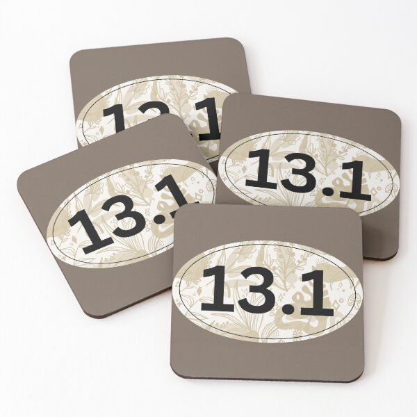 Item preview, Beige Floral, Half Marathon 13.1 designed and sold by LatterDaze.