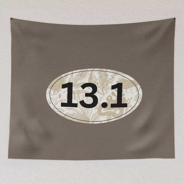 Item preview, Beige Floral, Half Marathon 13.1 designed and sold by LatterDaze.