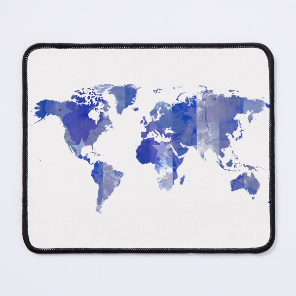 Item preview, Blue grungy world map designed and sold by AlbertoRuiZ.