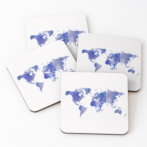 Item preview, Blue grungy world map designed and sold by AlbertoRuiZ.