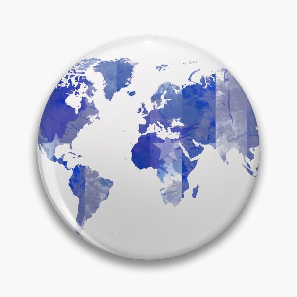 Item preview, Blue grungy world map designed and sold by AlbertoRuiZ.