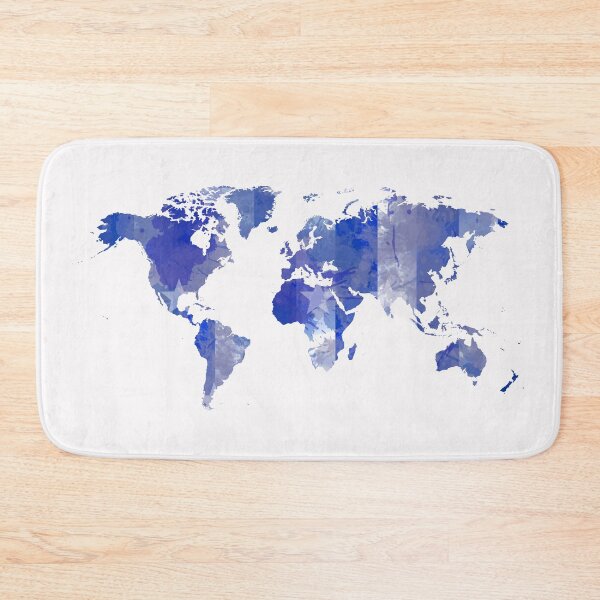 Item preview, Blue grungy world map designed and sold by AlbertoRuiZ.