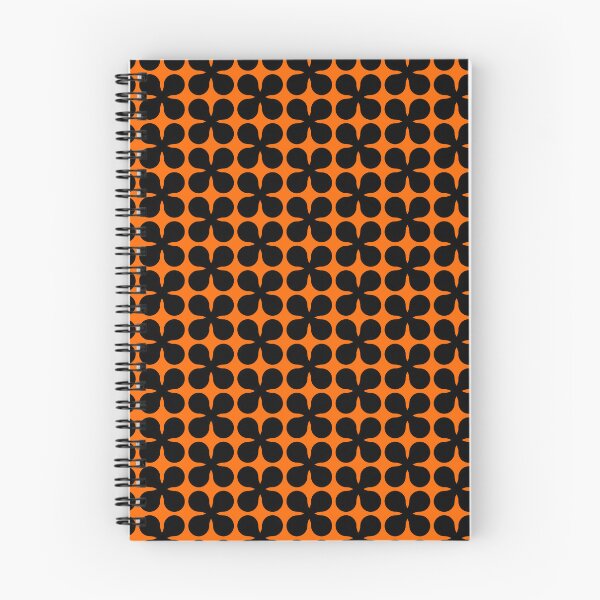 Item preview, Black and orange seamless flower pattern designed and sold by Ray Loka.