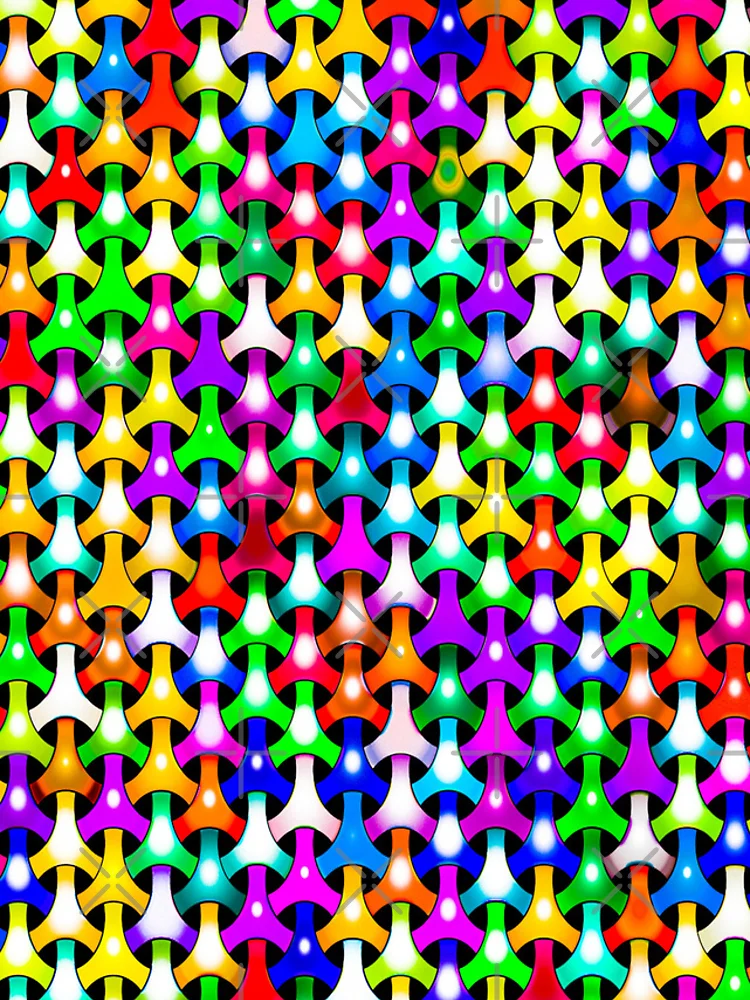 Thumbnail 4 of 4, iPhone Case, Color Combination Pattern, Retro Abstract Multi Color Pattern designed and sold by Mr-true-design.