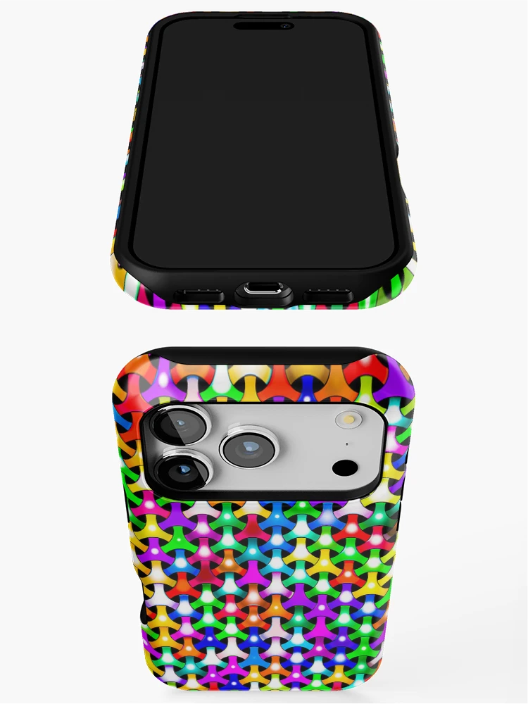 Thumbnail 3 of 4, iPhone Case, Color Combination Pattern, Retro Abstract Multi Color Pattern designed and sold by Mr-true-design.