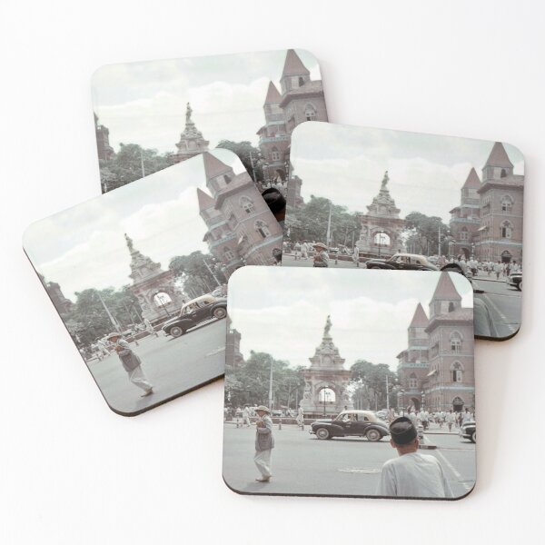 Item preview, 1950s - View of Flora Fountain with Taxis, Bombay, India designed and sold by thatwaslife.