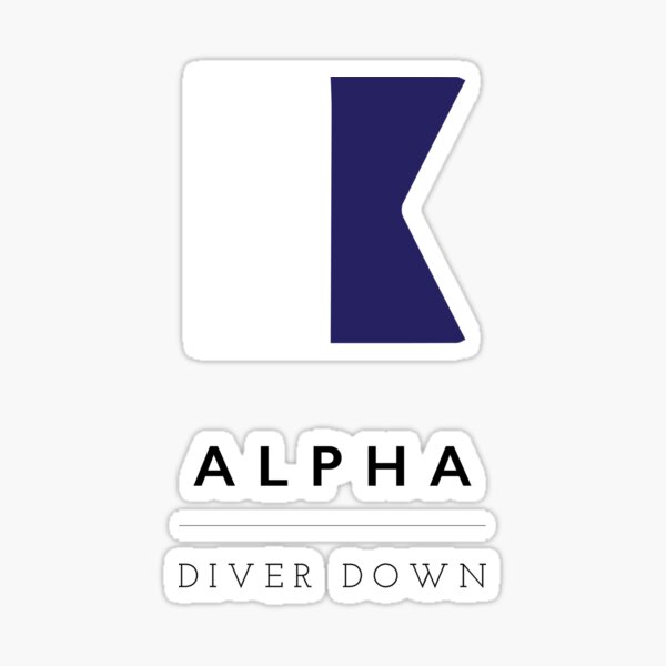Nautical Flag: Alpha Sticker