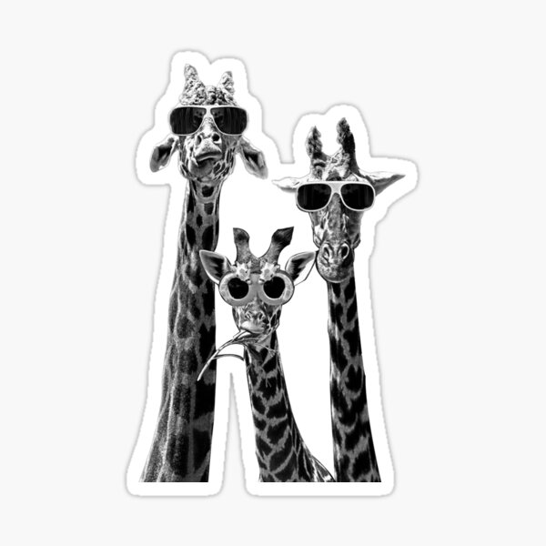 Giraffes On Tour Sticker