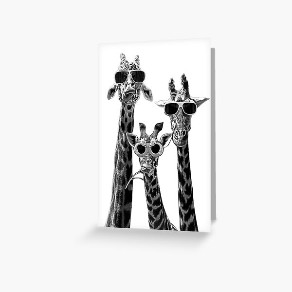 Giraffes On Tour Greeting Card