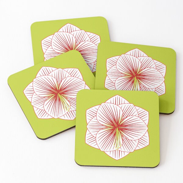 Item preview, Amaryllis - White on Chartreuse designed and sold by marieofroumania.