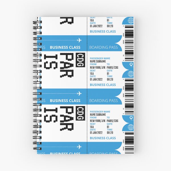 Item preview, Paris boarding pass designed and sold by flight-apparel.