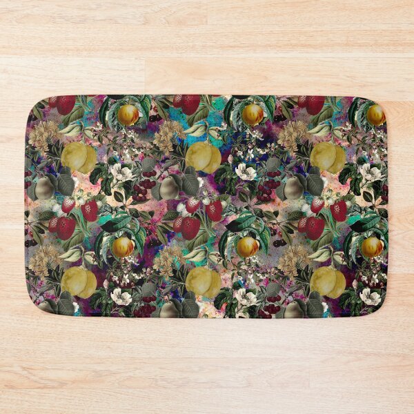 Item preview, Vintage fruit garden pattern, strawberries, vintage botanical, fruit pattern, multicoloured floral illustration   designed and sold by ZeinabTaha.