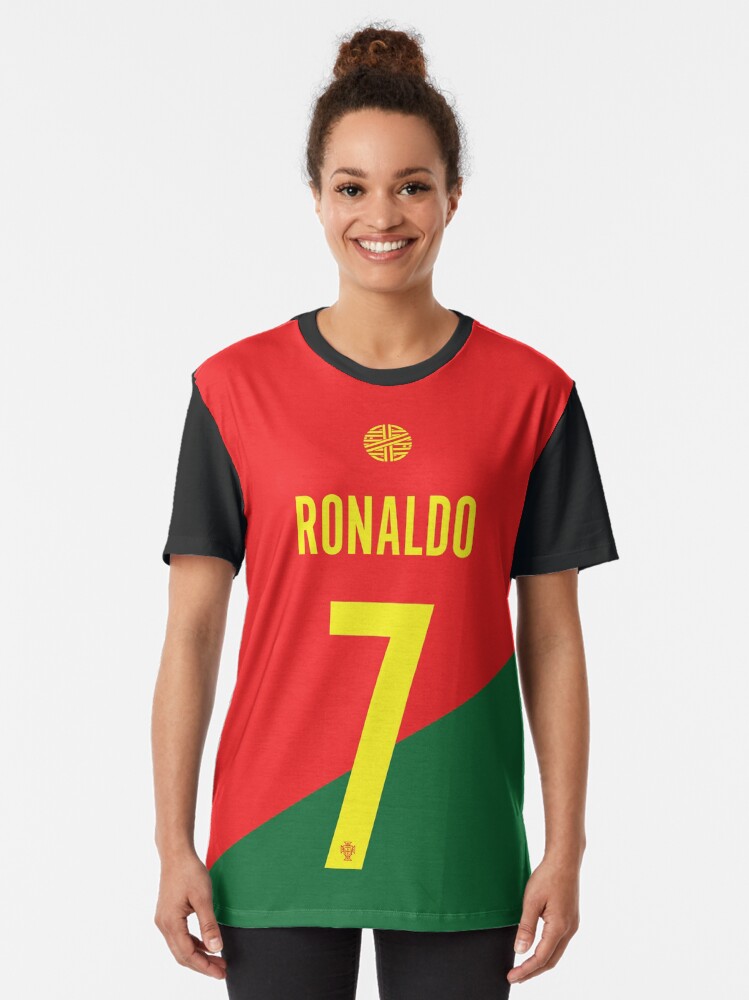ポルトガル代表 C.RONALDO 応援プリントTシャツ Young Ronaldo Kids Portugal Name and Number Soccer T-shirt