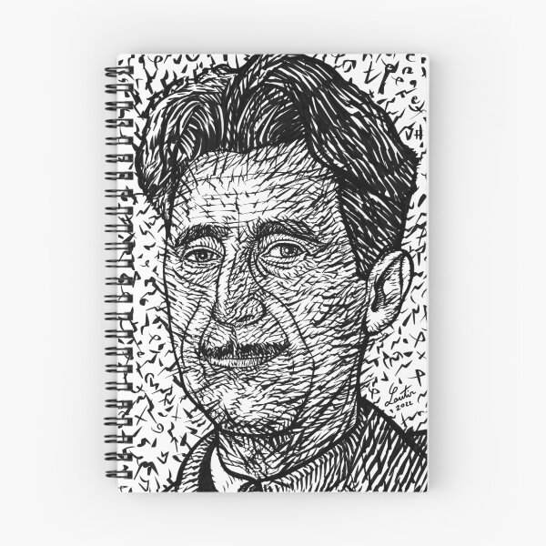 Item preview, GEORGE ORWELL ink portrait .1 designed and sold by lautir.