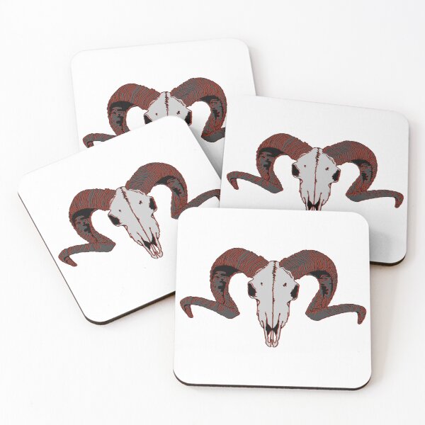 Item preview, Ram Skull Red Glitch Effect designed and sold by CarinaMillerArt.