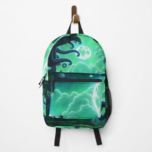 Item preview, Alien planet landscape with tentacle-trees and a large moon designed and sold by BrachiaST.