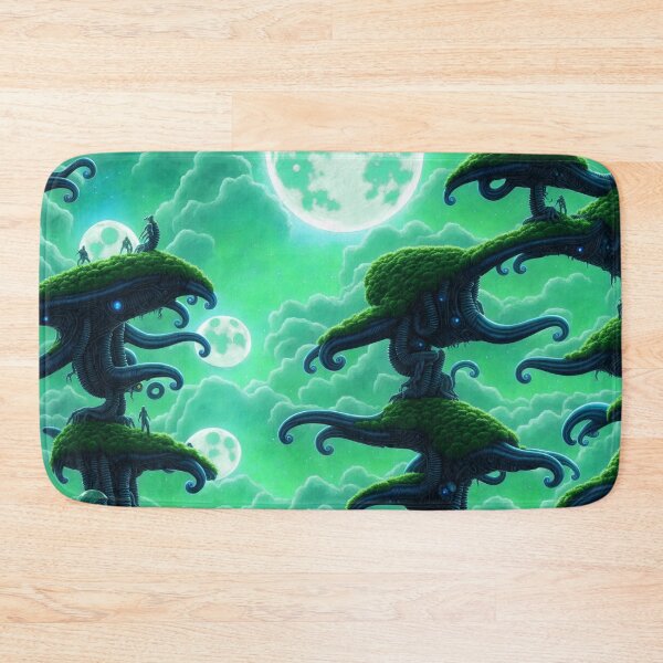 Item preview, Alien planet landscape with tentacle-trees and a large moon designed and sold by BrachiaST.