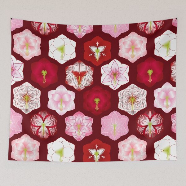 Item preview, Amaryllis Pattern - Burgundy designed and sold by marieofroumania.