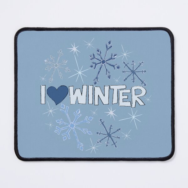 Item preview, I Heart Winter Illustrated Text with snowflakes designed and sold by AngelDawnDesign.