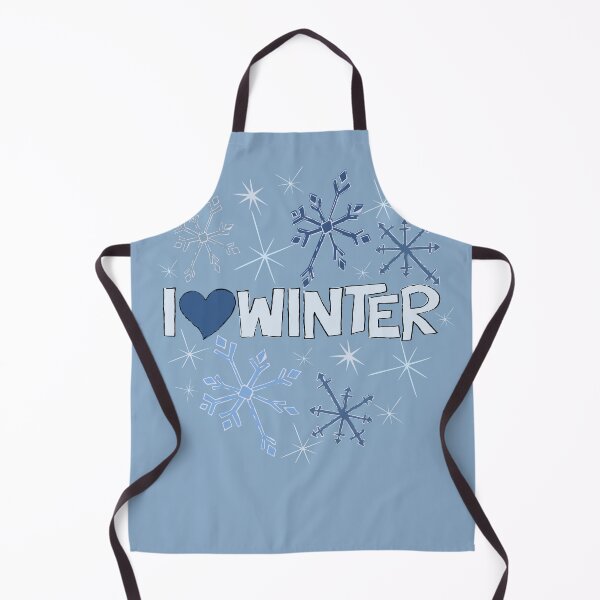 Item preview, I Heart Winter Illustrated Text with snowflakes designed and sold by AngelDawnDesign.