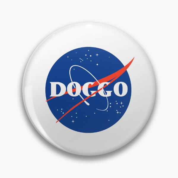 Item preview, Doggo, Nasa Inspired logo, quality logo, Guaranteed best gift for all dog lovers designed and sold by Galactic Fur Baby Federation.