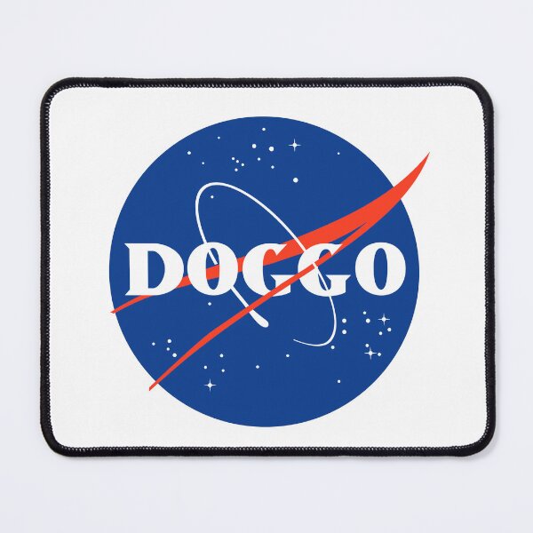 Item preview, Doggo, Nasa Inspired logo, quality logo, Guaranteed best gift for all dog lovers designed and sold by Galactic Fur Baby Federation.