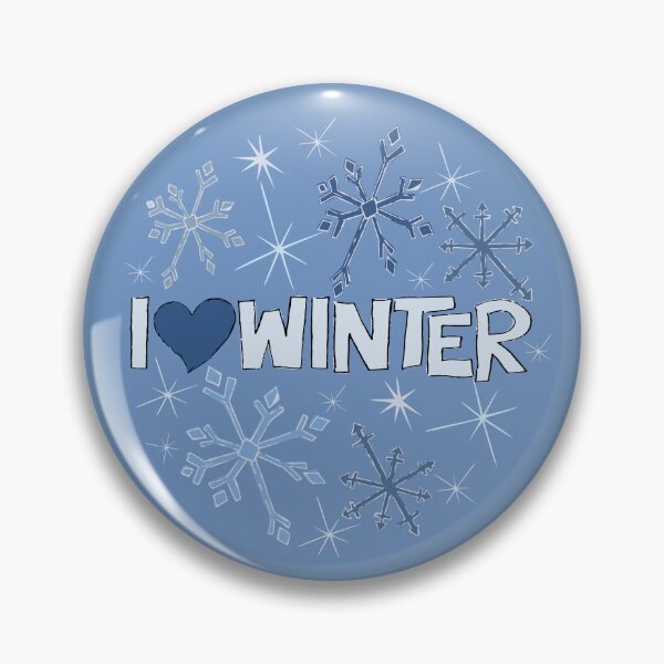 Item preview, I Heart Winter Illustrated Text with snowflakes designed and sold by AngelDawnDesign.