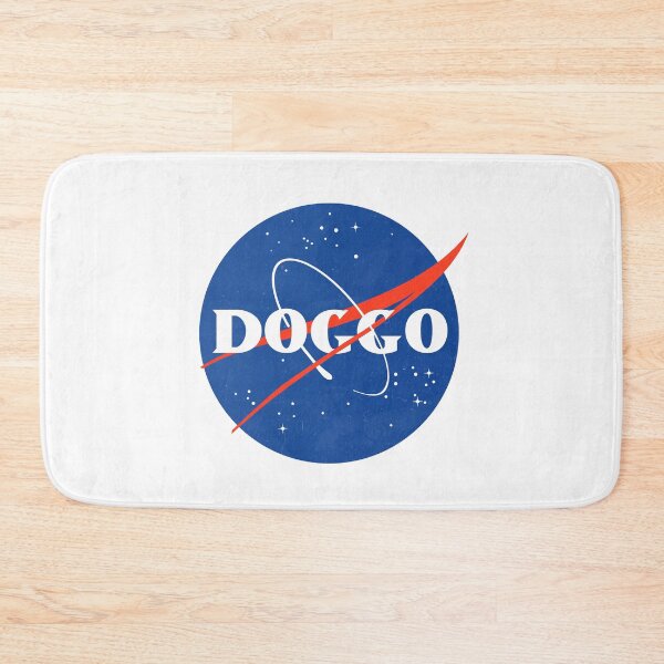 Item preview, Doggo, Nasa Inspired logo, quality logo with Grunge Texture, Guaranteed best gift for all dog lovers designed and sold by Galactic Fur Baby Federation.