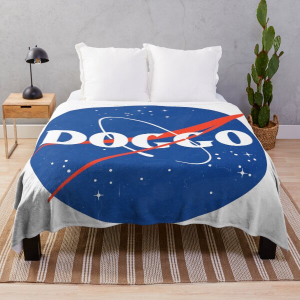 Item preview, Doggo, Nasa Inspired logo, quality logo with Grunge Texture, Guaranteed best gift for all dog lovers designed and sold by Galactic Fur Baby Federation.