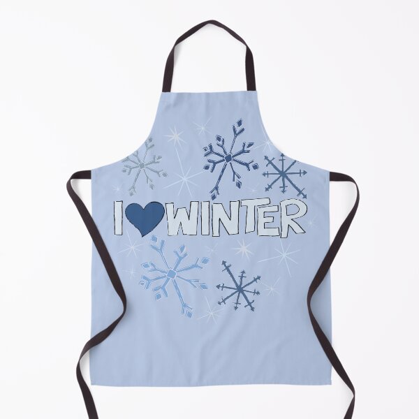 Item preview, I Heart Winter Illustrated Text with snowflakes designed and sold by AngelDawnDesign.