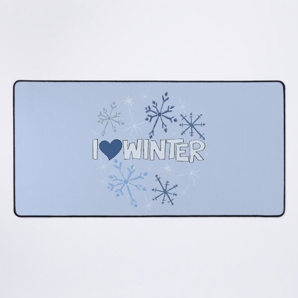 Item preview, I Heart Winter Illustrated Text with snowflakes designed and sold by AngelDawnDesign.
