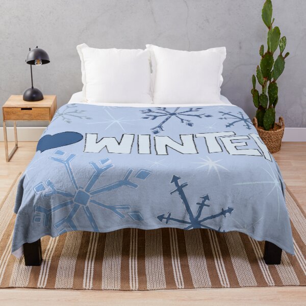Item preview, I Heart Winter Illustrated Text with snowflakes designed and sold by AngelDawnDesign.
