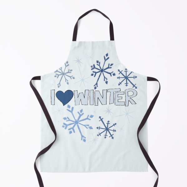 Item preview, I Heart Winter Illustrated Text with snowflakes designed and sold by AngelDawnDesign.