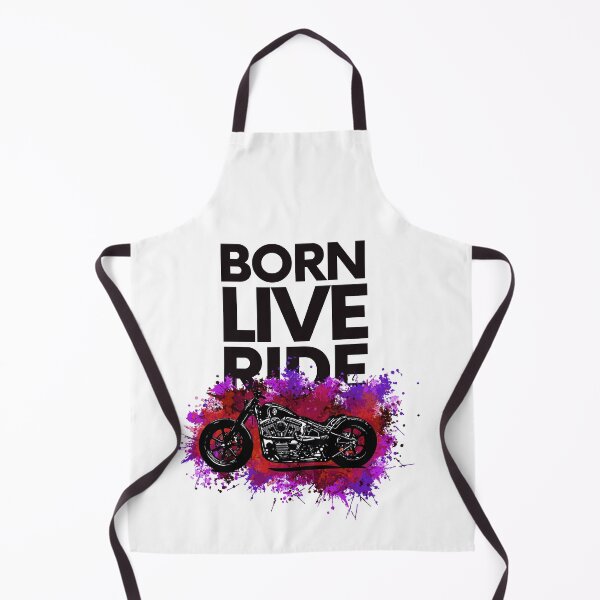 Item preview, 'Born Live Ride' Motorcycle Quote With Colorful Illustration designed and sold by deepakrode7.
