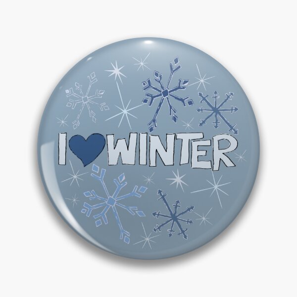 Item preview, I Heart Winter Illustrated Text with snowflakes designed and sold by AngelDawnDesign.