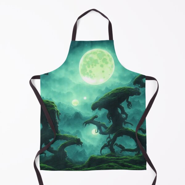 Item preview, Alien planet landscape with monster-trees and a large moon designed and sold by BrachiaST.