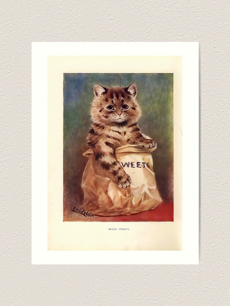 I Don't Think! by Louis Wain Art Print for Sale by Art Bubble